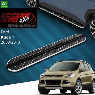 marche pieds FORD KUGA 2008 2012 Aluminium DMC Noir Poli