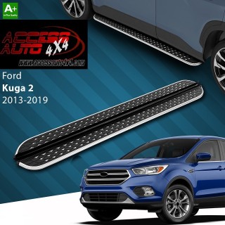 marche pieds FORD KUGA 2013 2019 Aluminium DMC Noir Poli - Access Auto 4x4