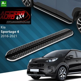 marche pieds KIA SPORTAGE 2016 2021 Aluminium DMC Noir Poli