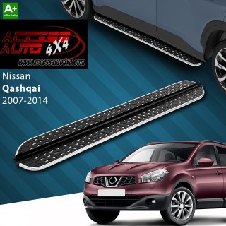 marche pieds NISSAN QASHQAI 2007 2014 Aluminium DMC Noir Poli
