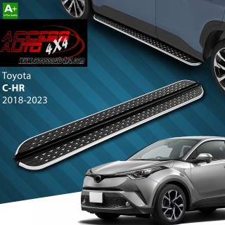 marche pieds TOYOTA C HR 2016 2022 Aluminium DMC Noir Poli