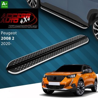 marche pieds PEUGEOT 2008  2020 AUJOURD'HUI  Aluminium DMC Noir Poli