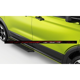 Marche Pieds VOLKSWAGEN T7 TRANSPORTER 2025 AUJOURD'HUI PORTE LATERALE INOX PLAT NOIR