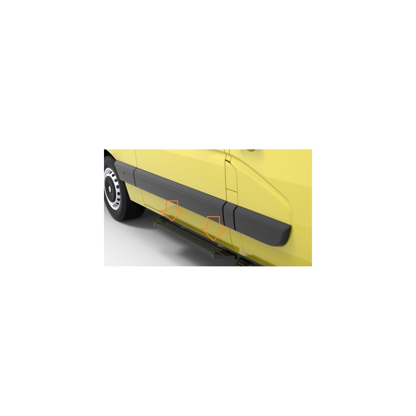 Lot De 4 Marchepieds Velours Pour VW Transporter Caravelle à Partir De 2025 - 2 Portes Coulissantes