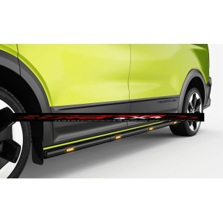 marche pieds VOLKSWAGEN T7 TRANSPORTER LONG 2025 AUJOURD'HUI INOX tubulaire Noir LNE 60mm Leds