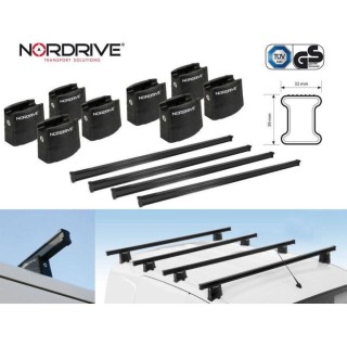 Barres de Toit VOLKSWAGEN CADDY MAXI LIFE 5P 2021 AUJOURD'HUI TRANSVERSALES ACIER 4 BARRES 200kgs