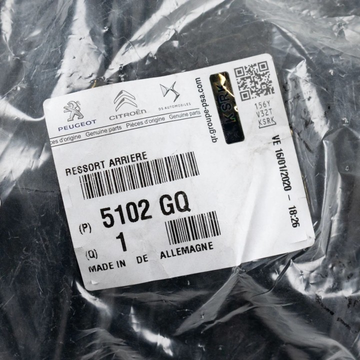 Ressort de suspension pneumatique origine Fiat Scudo Type 270 jq 9 places Citroen Jumpy Peugeot Expert REF 5102GQ - Access Auto 