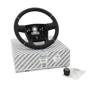 Volant cuir avec pommeau cuir 6 vitesses origine Fiat Ducato Type 250 Citroën Jumper Peugeot Boxer REF 53289387 - Access Auto 4x
