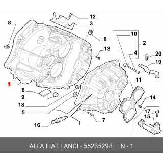 Carter d'egrenages origine Fiat Ducato 2.0 JTD Type 250 Peugeot Boxer Citroën Jumper REF 55235298