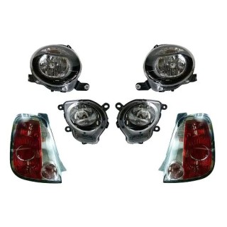 Kit eclairage Fiat 500 Abarth  10/2007+ set complet Black Line  REF 5510218