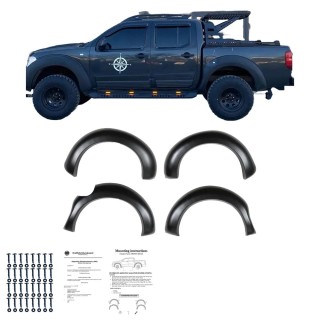 Elargisseurs d'Ailes NISSAN NAVARA D40 DOUBLE CABINE 2005 2015 SET +35