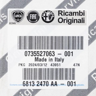 Buse d'air centrale origine Fiat 500 2007+  REF 735527063