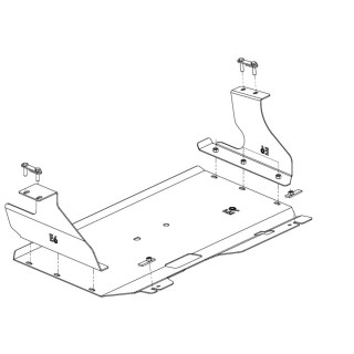 PROTEGE CARTER FORD TRANSIT CUSTOM 2012 2017 MOTEUR ALUMINIUM 5mm