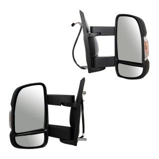 Set Rétroviseur extérieur droit gauche Fiat Ducato Type 250 Peugeot Boxer Citroen Jumper electrique bras moyen 16W REF 735424398