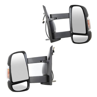 Set Rétroviseur extérieur droit gauche Fiat Ducato Type 250 Peugeot Boxer Citroen Jumper manuel bras long 16W REF 735424396