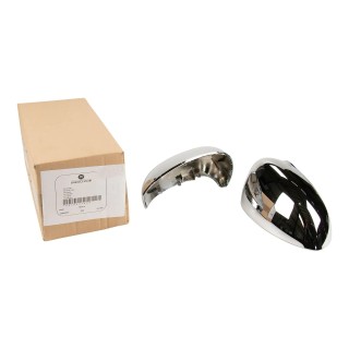 Coques rétroviseurs extérieurs chromées origine Fiat 500 / 500C type 312 2 pièces REF 50901689