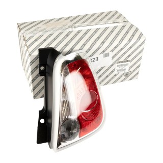 Feu arrière droit bordure blanche origine Fiat 500 C Abarth 2007+ P21W + PY21W + RY10W REF 51885546