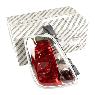 Feu arrière gauche bordure blanche origine Fiat 500 C Abarth 2007+ P21W + PY21W + RY10W REF 51885550