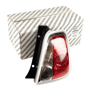 Feu arrière  droit bordure blanche origine Fiat 500 500 Abarth 2007+ P21W + PY21W + RY10W REF 51885544