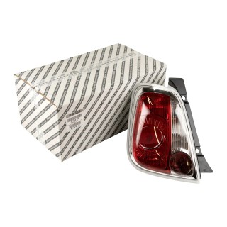 Feu arrière gauche bordure blanche origine Fiat 500 500 Abarth 2007+ P21W + PY21W + RY10W REF 51885548