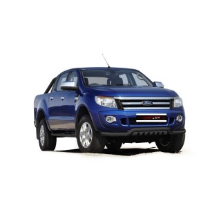 PARE BUFFLE FORD RANGER 2012 2015 HOMOLOGUE INOX NOIR   PROTECTION BASSE  PLAQUE