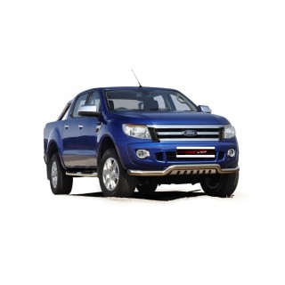 PARE BUFFLE FORD RANGER 2012 2015 HOMOLOGUE INOX PROTECTION BASSE  PLAQUE