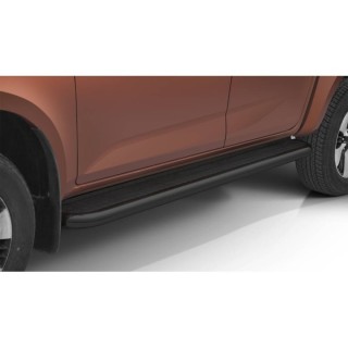 Marche pieds ISUZU D MAX 2020 AUJOURD'HUI Inox NOIR PLAT PR 70mm  SPACE CABINE