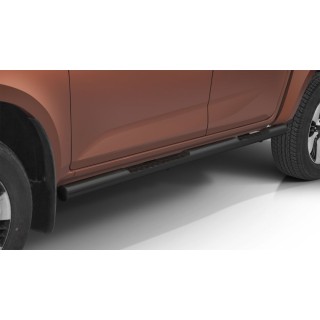 Marche pieds ISUZU D MAX 2020 AUJOURD'HUI Inox NOIR Tubulaire PR01 76m SPACE CABINE