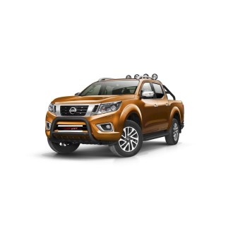 PARE BUFFLE NISSAN NAVARA NP300 2016 2022 HOMOLOGUE INOX NOIR   GRILLE