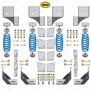 Kit Ressort PEUGEOT BOXER 2007+ AL-KO X250 / X290 Set Ressorts auxiliaires double essieu voie elargie
