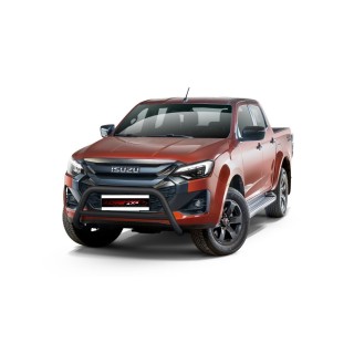 PARE BUFFLE ISUZU D MAX 2024 AUJOURD'HUI HOMOLOGUE INOX NOIR  BARRE DE RENFORT