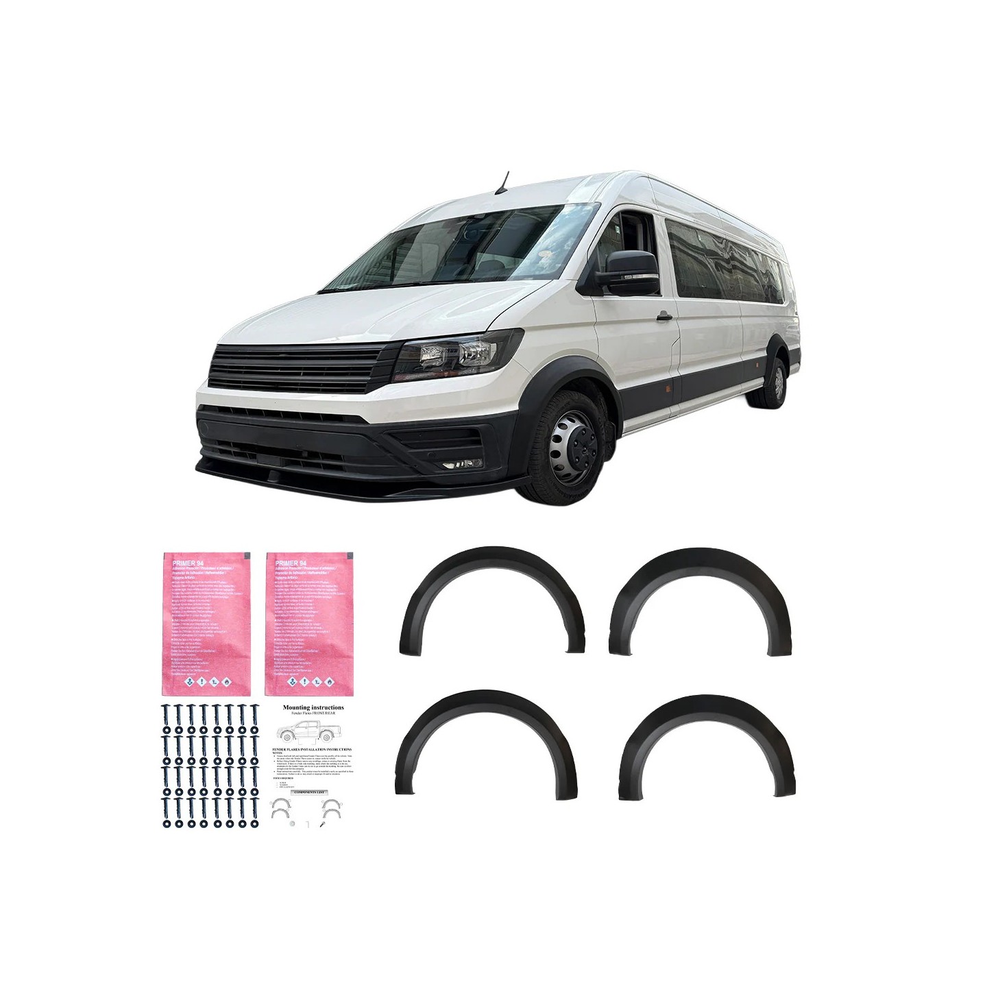 INLY Lot De 4 Passages De Roue En ABS Noir Compatible