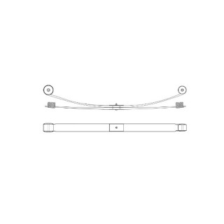 Lame ressort 1+1 pour FORD TRANSIT 2014 AUJOURD'HUI  Arriere MB0019