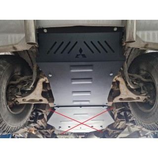 PROTEGE CARTER MITSUBISHI PAJERO 1999 2007 MOTEUR RADIATEUR ACIER 3mm 2.0 - AccessAuto4x4