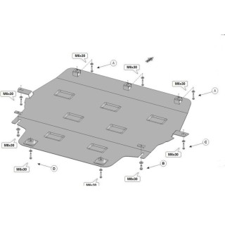PROTEGE CARTER OPEL VIVARO 2019 AUJOURD'HUI MOTEUR BV RADIATEUR ACIER 2 mm