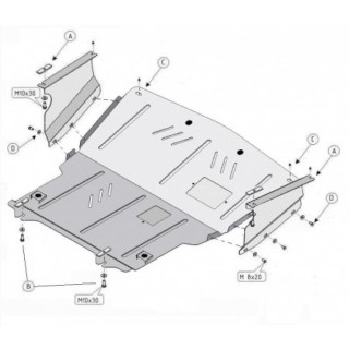 PROTEGE CARTER RENAULT MASTER 1998 2010 MOTEUR BV RADIATEUR ACIER 2 mm