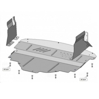 PROTEGE CARTER RENAULT MASTER 2010 2024 MOTEUR BV RADIATEUR ACIER 2 mm