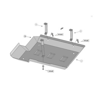 PROTEGE CARTER RENAULT MASTER 2016 2024 RESERVOIR AD BLUE ACIER 2 mm modele 3