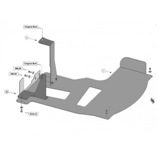 PROTEGE CARTER NISSAN NV400 2010 2021 CATALYSEUR ACIER 2 mm