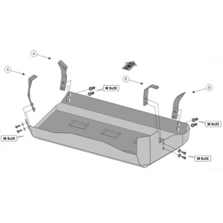 PROTEGE CARTER SUZUKI GRAND VITARA 1999  2005 RESERVOIR CARBURANT ACIER 2 mm