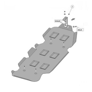 PROTEGE CARTER TOYOTA HILUX REVO 2016 2025 RESERVOIR CARBURANT ACIER 3 mm