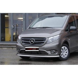 PARE BUFFLE MERCEDES VITO 2014 2019 INOX   PROTECTION BASSE