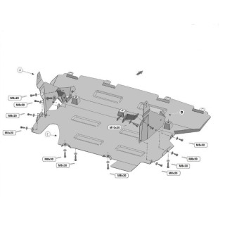 PROTEGE CARTER SUBARU FORESTER HYBRIDE 2018 AUJOURD'HUI MOTEUR RADIATEUR ACIER 2 mm