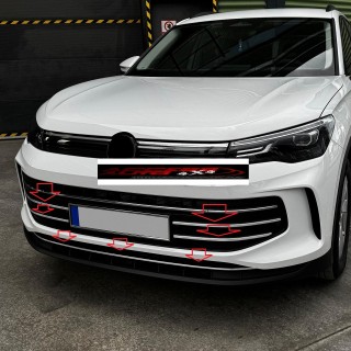 Element Grille calandre VOLKSWAGEN TIGUAN 2024 AUJOURD'HUI INOX CHROME Set 7 PIECES