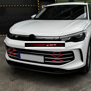 Element Grille calandre VOLKSWAGEN TIGUAN 2024 AUJOURD'HUI INOX CHROME Set 6 PIECES