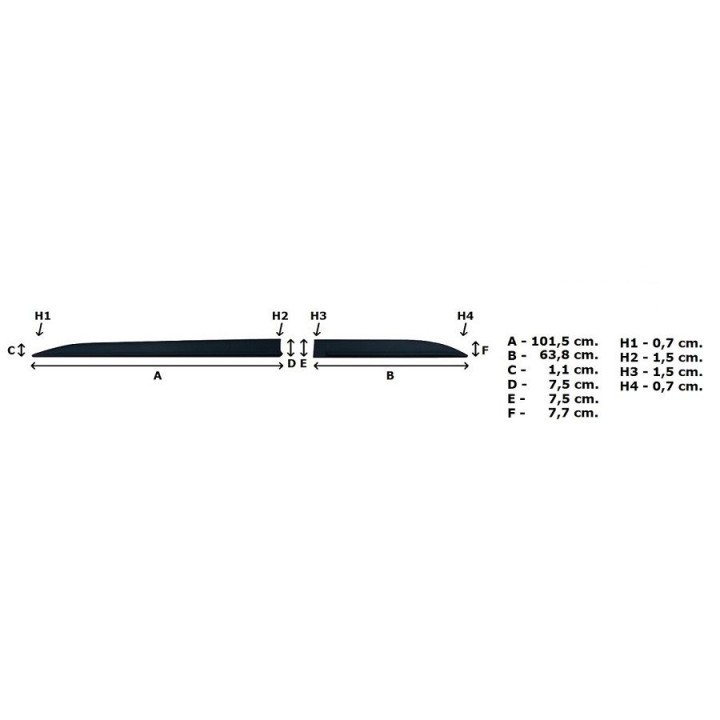 Baguettes de porte BYD Seal 5 DM-i 2025 AUJOURD'HUI ABS NOIR Baguettes de porte BYD Seal 5 DM-i 2025 AUJOURD'HUI ABS NOIR