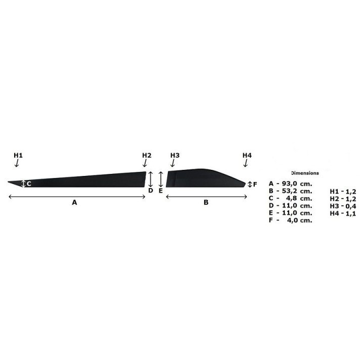 Baguettes de porte OMODA 5 2025 AUJOURD'HUI ABS NOIR Baguettes de porte OMODA 5 2025 AUJOURD'HUI ABS NOIR