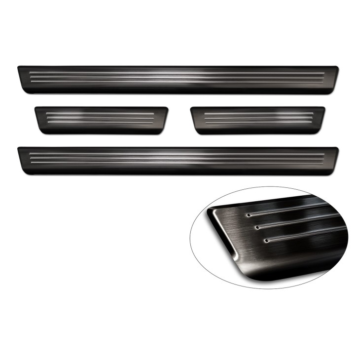 Seuils Portes MG ZS 2024 aujourd'hui INOX NOIR 4 pieces Seuils Portes MG ZS 2024 aujourd'hui INOX NOIR 4 pieces