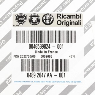 Joint spi arrière moteur avec couvercle origine Fiat 500, 500L, 500X, Brava, Bravo, Grande Punto, Idea REF 46539824 - AccessAuto