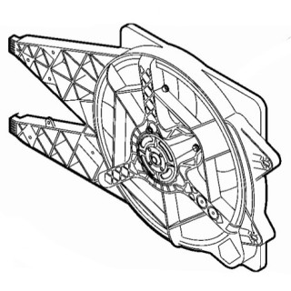 Carénage ventilateur de radiateur origine Alfa Romeo Giulietta 1.6 2.0 JTDM 2010-2020 Avec résistance REF 50514483